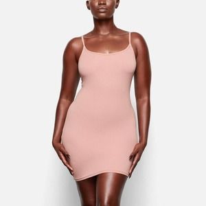 Skims Rose Clay Fits Everybody Slip Dress Size 2X (132)